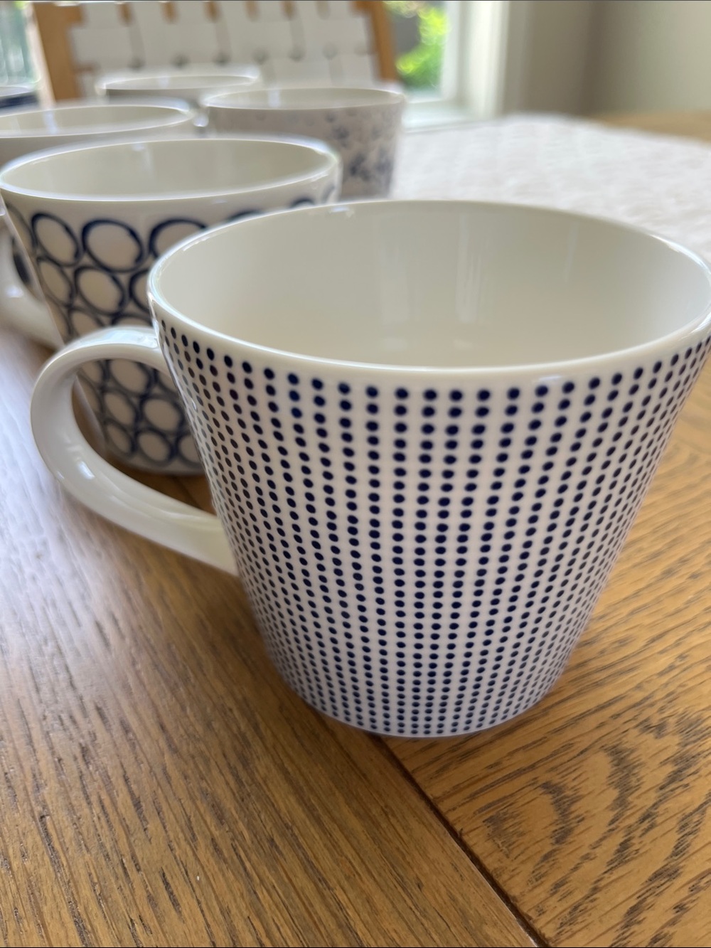 NWOT Royal Doulton Blue and White Pacific Patterned Mug Set - 6 Piece - Picture 8 of 10